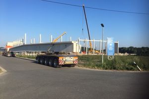 Anlieferung Spannbetonbinder