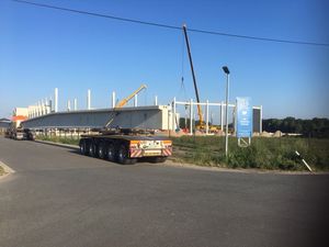 Anlieferung Spannbetonbinder